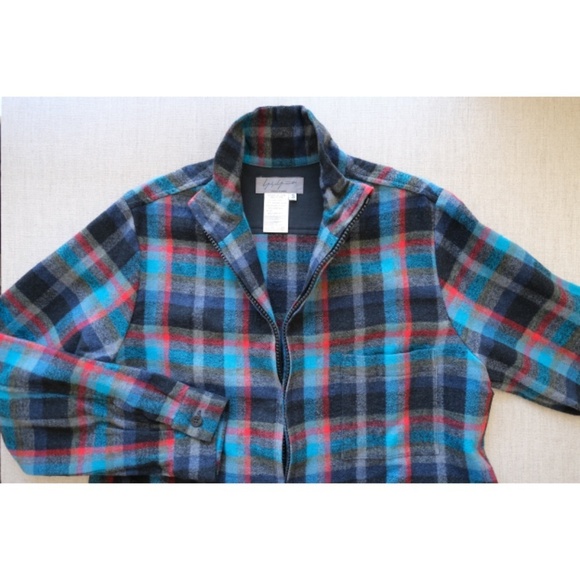 Yohji Yamamoto - AW02 Wool Flannel Dual-Zip Plaid Shirt Jacket - Picture 2 of 15